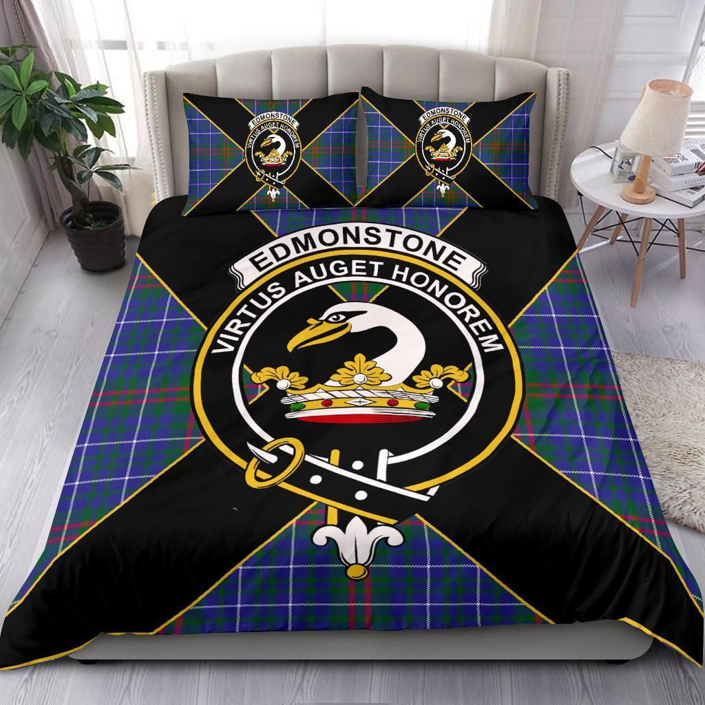 Edmonstone (of Duntreath) Clan Bedding Set, Scottish Tartan Edmonstone (of Duntreath) Clan Bedding Set Luxury Style