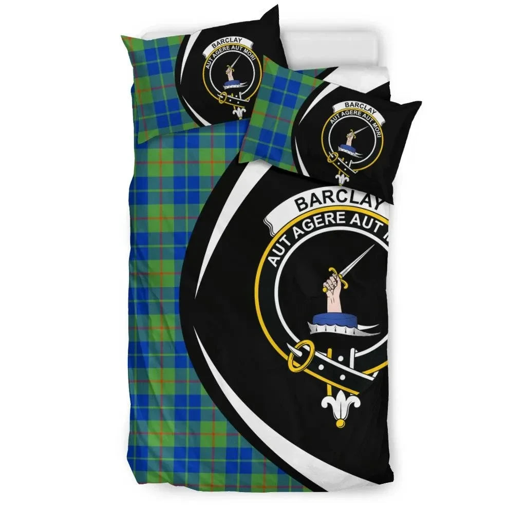 Barclay Hunting Ancient Clan Bedding Set, Scottish Tartan Barclay Hunting Ancient Clan Bedding Set Circle Style