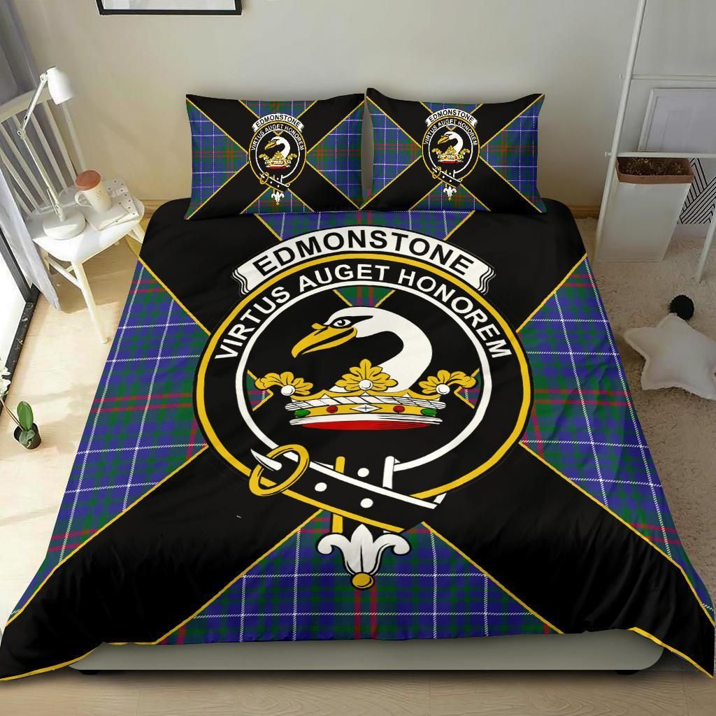 Edmonstone (of Duntreath) Clan Bedding Set, Scottish Tartan Edmonstone (of Duntreath) Clan Bedding Set Luxury Style