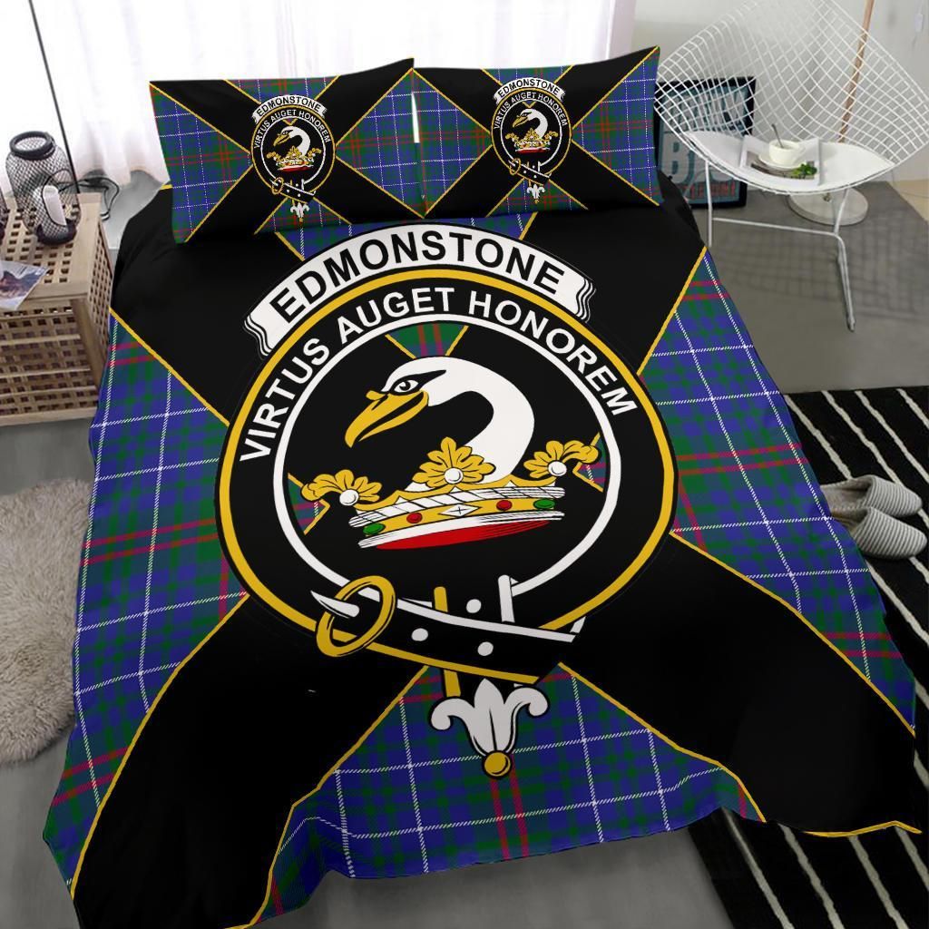 Edmonstone (of Duntreath) Clan Bedding Set, Scottish Tartan Edmonstone (of Duntreath) Clan Bedding Set Luxury Style