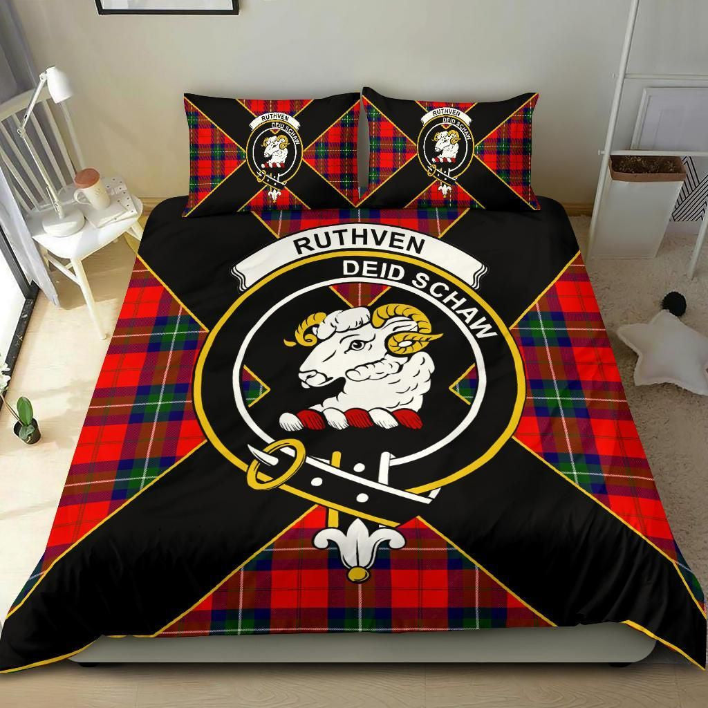 Ruthven Clan Bedding Set, Scottish Tartan Ruthven Clan Bedding Set Luxury Style