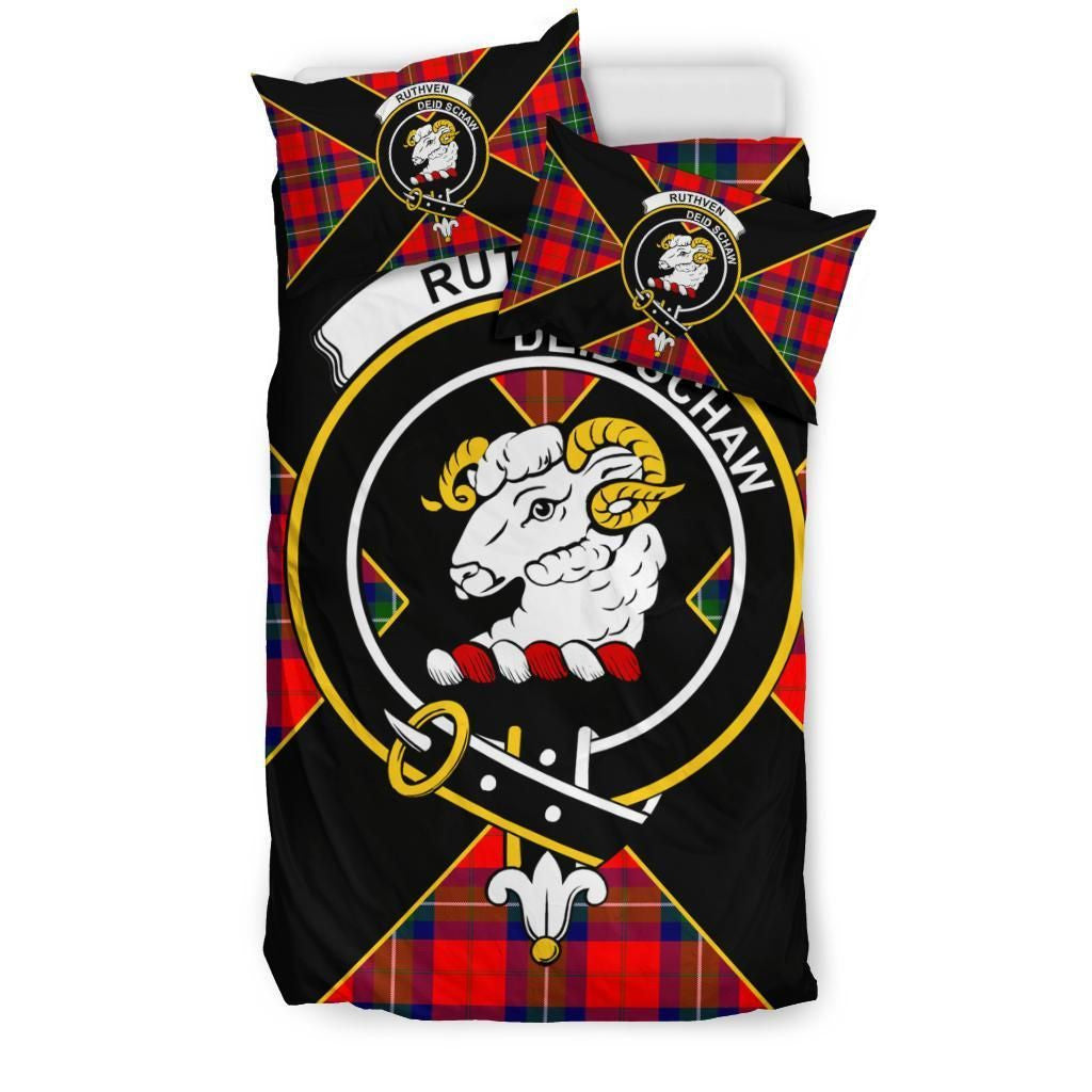 Ruthven Clan Bedding Set, Scottish Tartan Ruthven Clan Bedding Set Luxury Style
