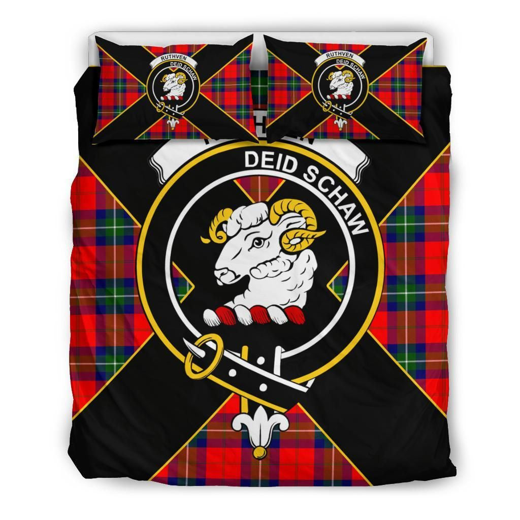 Ruthven Clan Bedding Set, Scottish Tartan Ruthven Clan Bedding Set Luxury Style