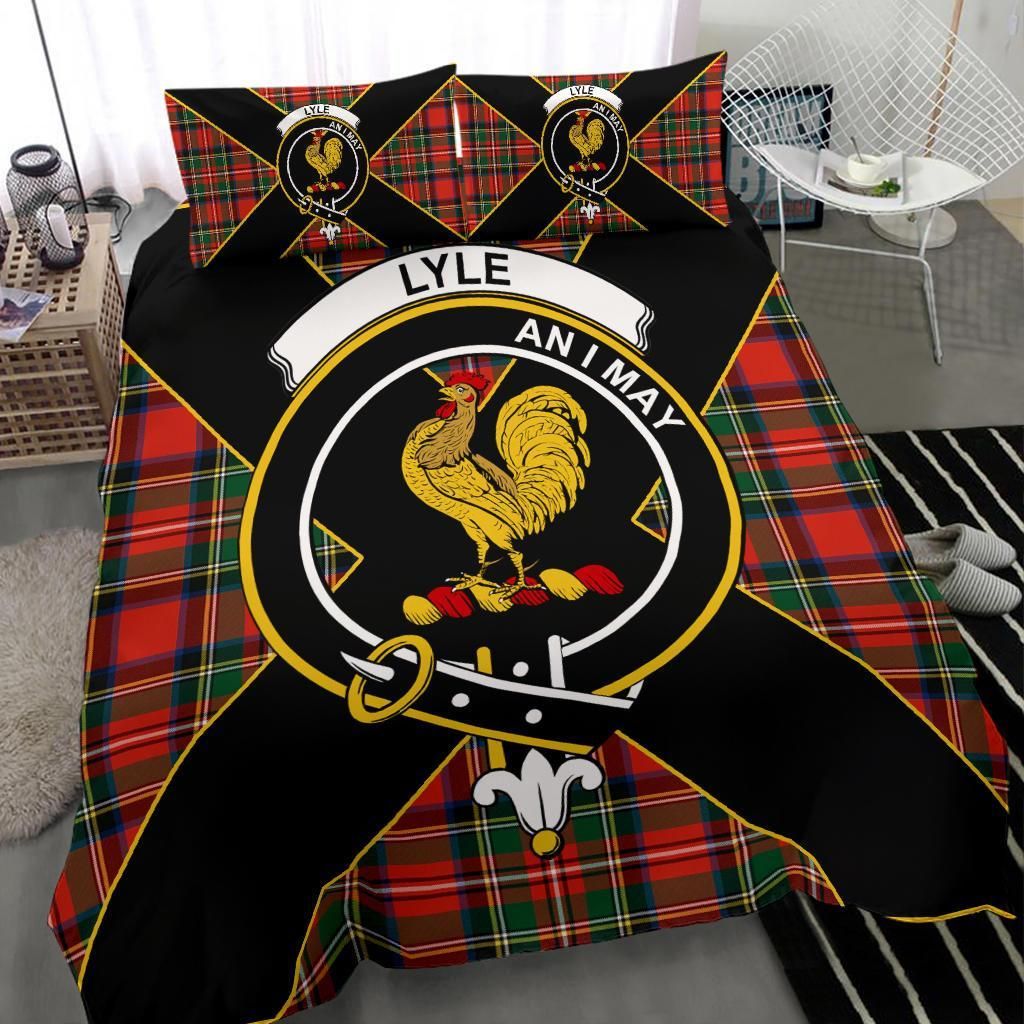 Lyle Clan Bedding Set, Scottish Tartan Lyle Clan Bedding Set Luxury Style