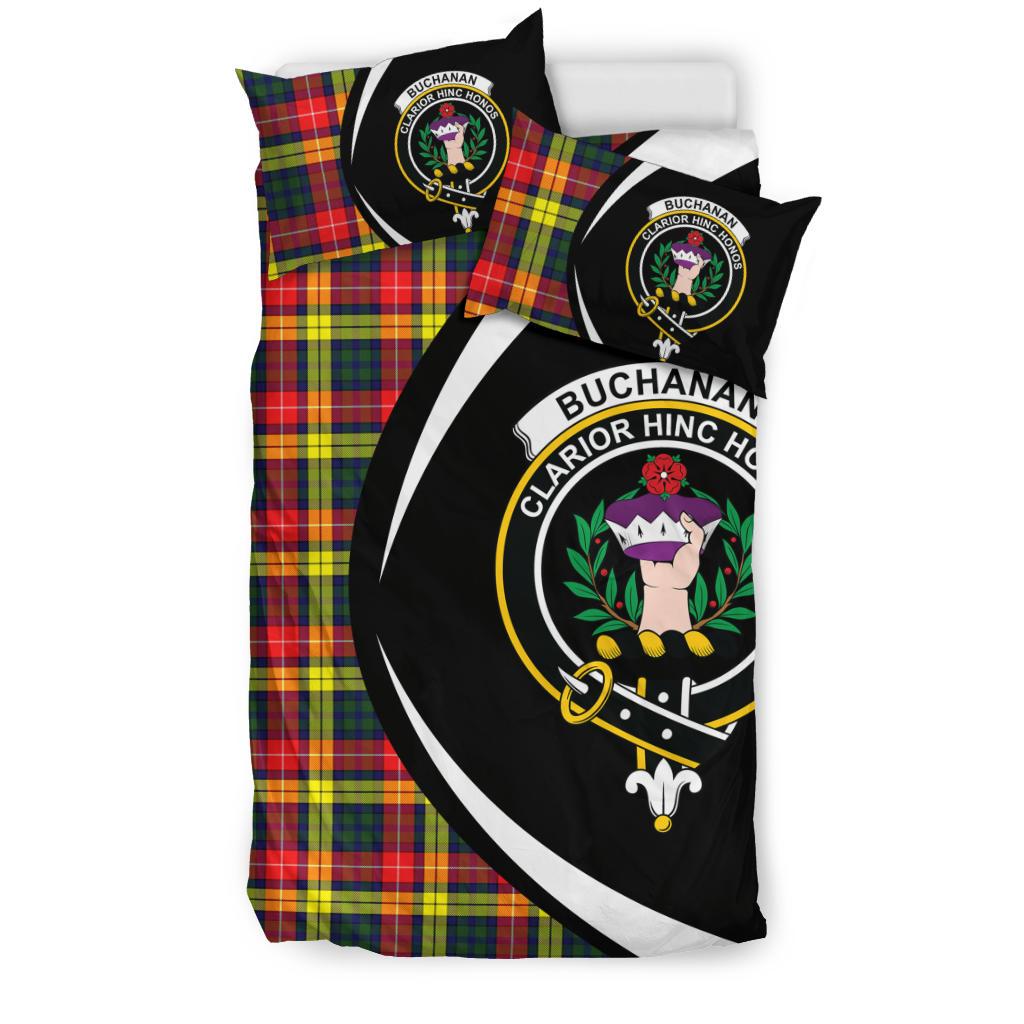 Buchanan Modern Clan Bedding Set, Scottish Tartan Buchanan Modern Clan Bedding Set Circle Style