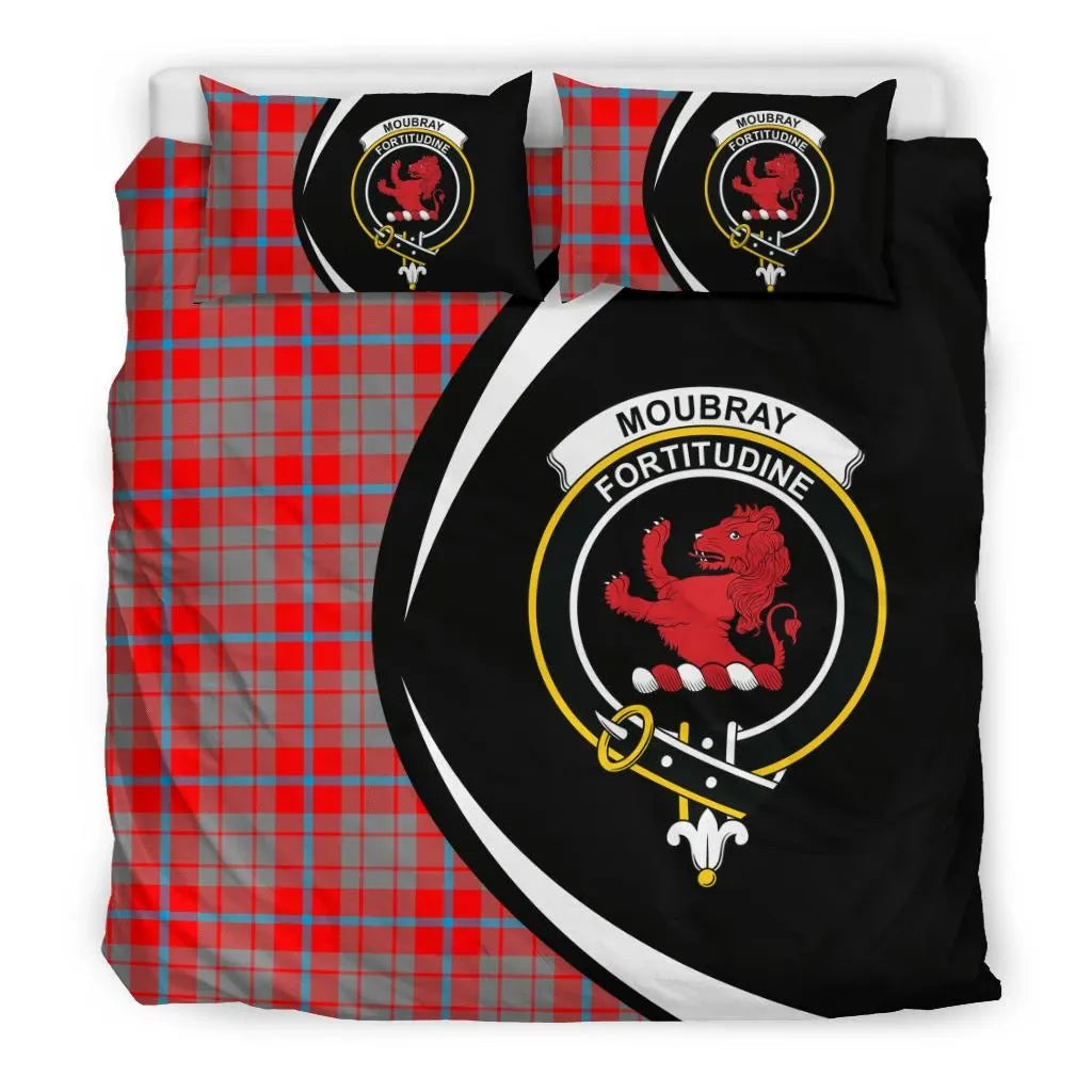 Moubray Clan Bedding Set, Scottish Tartan Moubray Clan Bedding Set Circle Style
