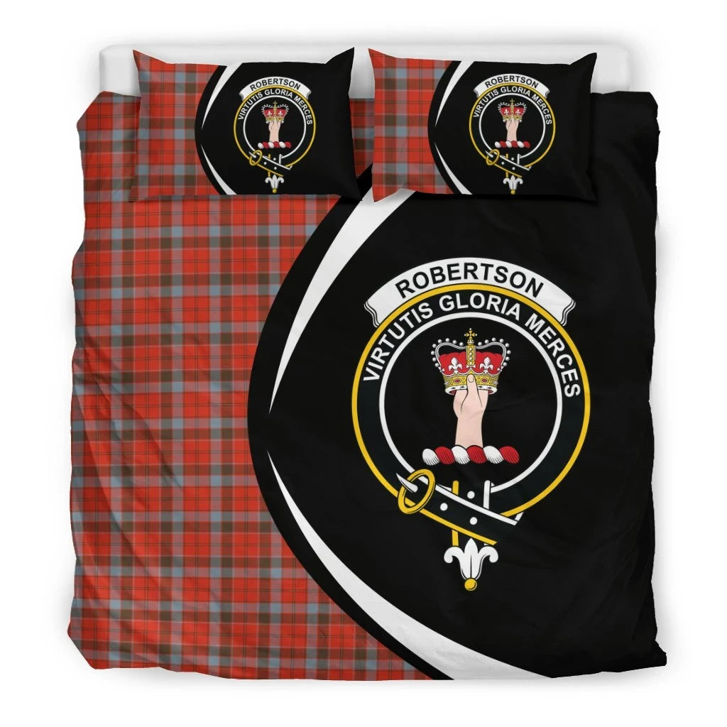 Robertson Weathered Clan Bedding Set, Scottish Tartan Robertson Weathered Clan Bedding Set Circle Style