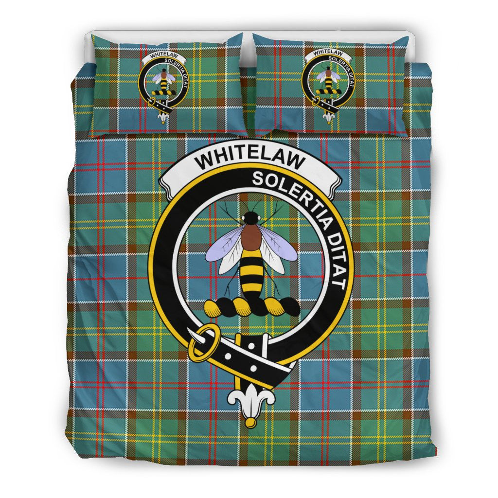 Whitelaw Clan Bedding Set, Scottish Tartan Whitelaw Clan Bedding Set Crest Style