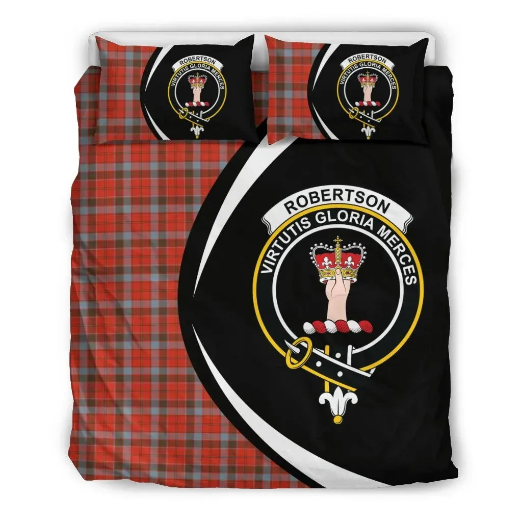 Robertson Weathered Clan Bedding Set, Scottish Tartan Robertson Weathered Clan Bedding Set Circle Style