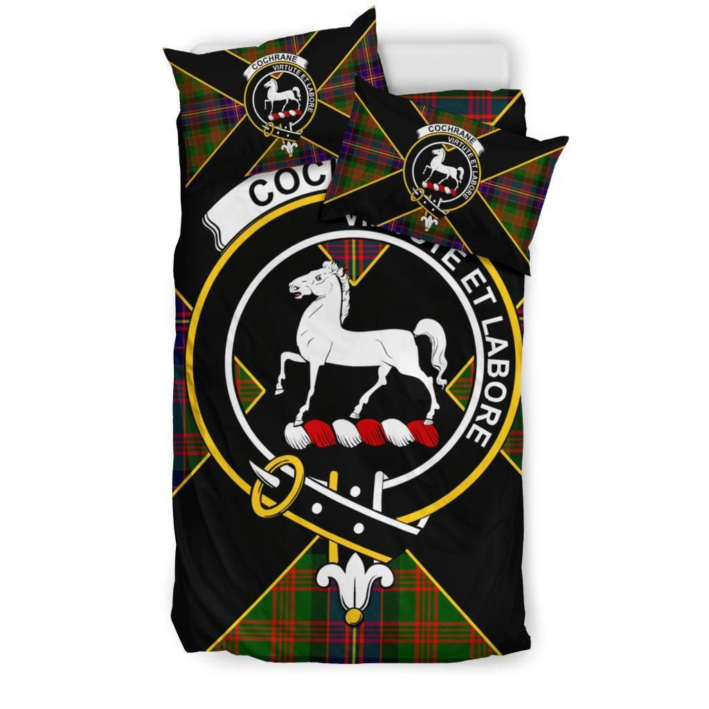Cochrane Clan Bedding Set, Scottish Tartan Cochrane Clan Bedding Set Luxury Style