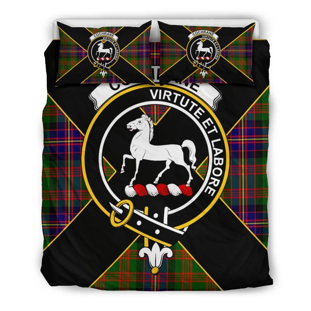 Cochrane Clan Bedding Set, Scottish Tartan Cochrane Clan Bedding Set Luxury Style