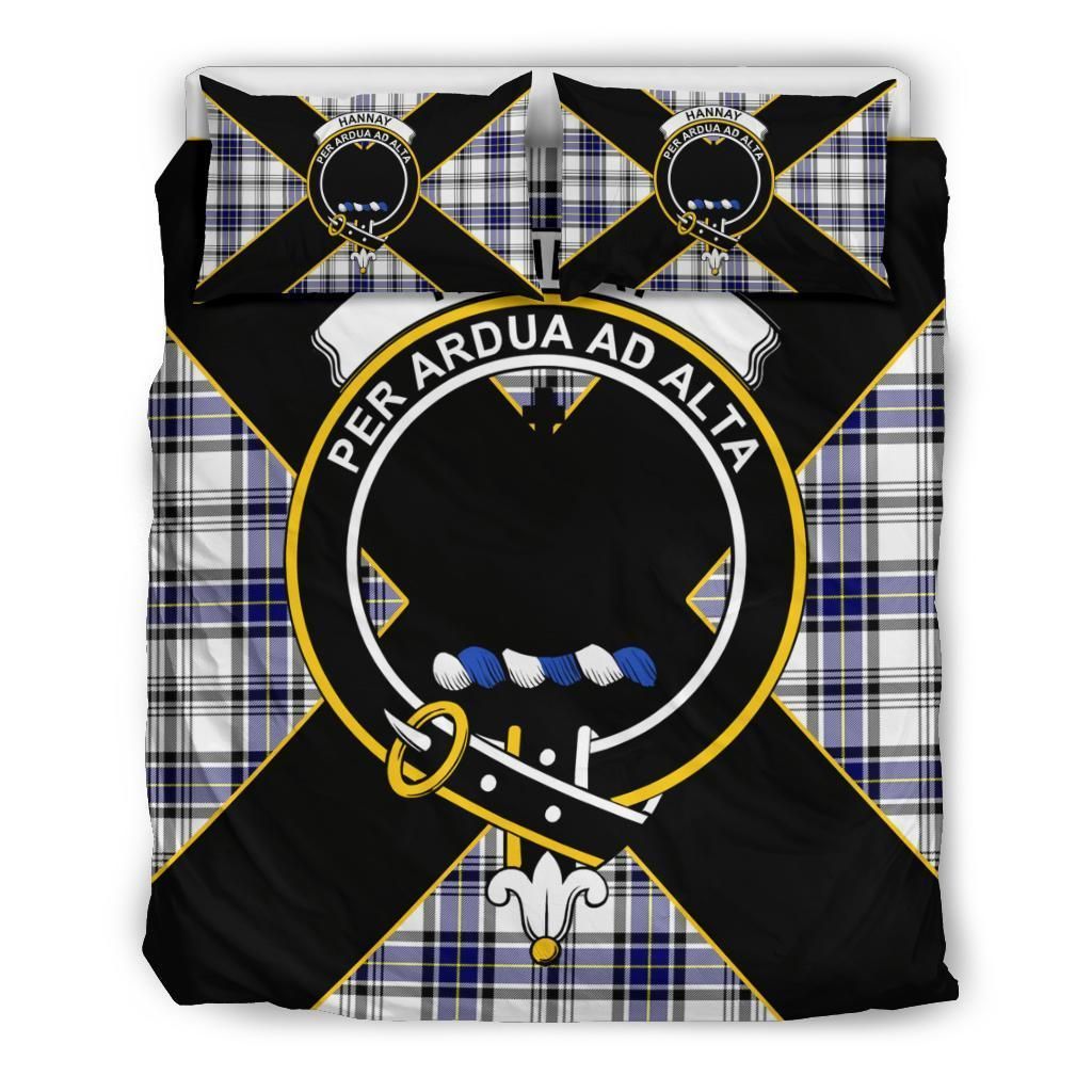 Hannay Clan Bedding Set, Scottish Tartan Hannay Clan Bedding Set Luxury Style