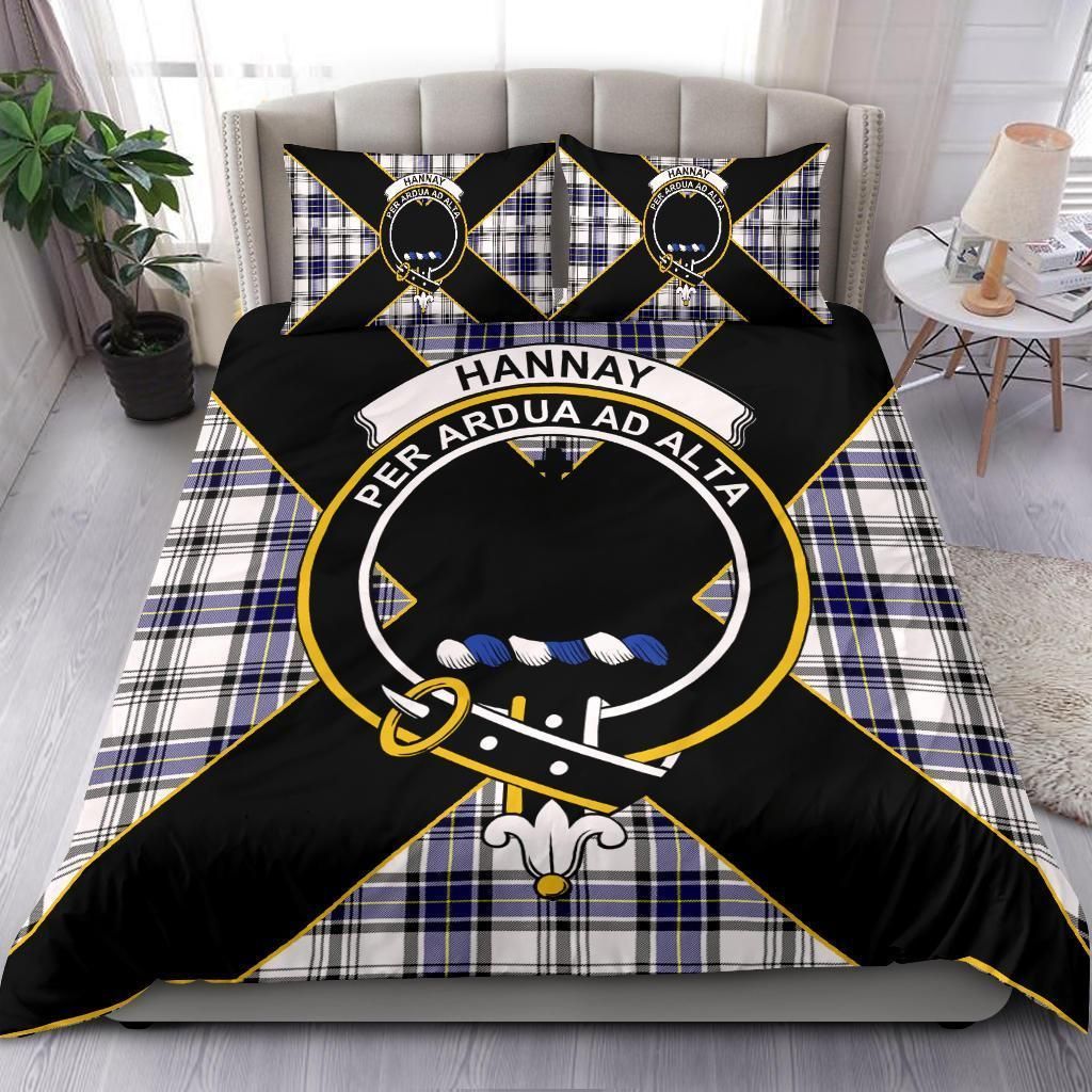 Hannay Clan Bedding Set, Scottish Tartan Hannay Clan Bedding Set Luxury Style