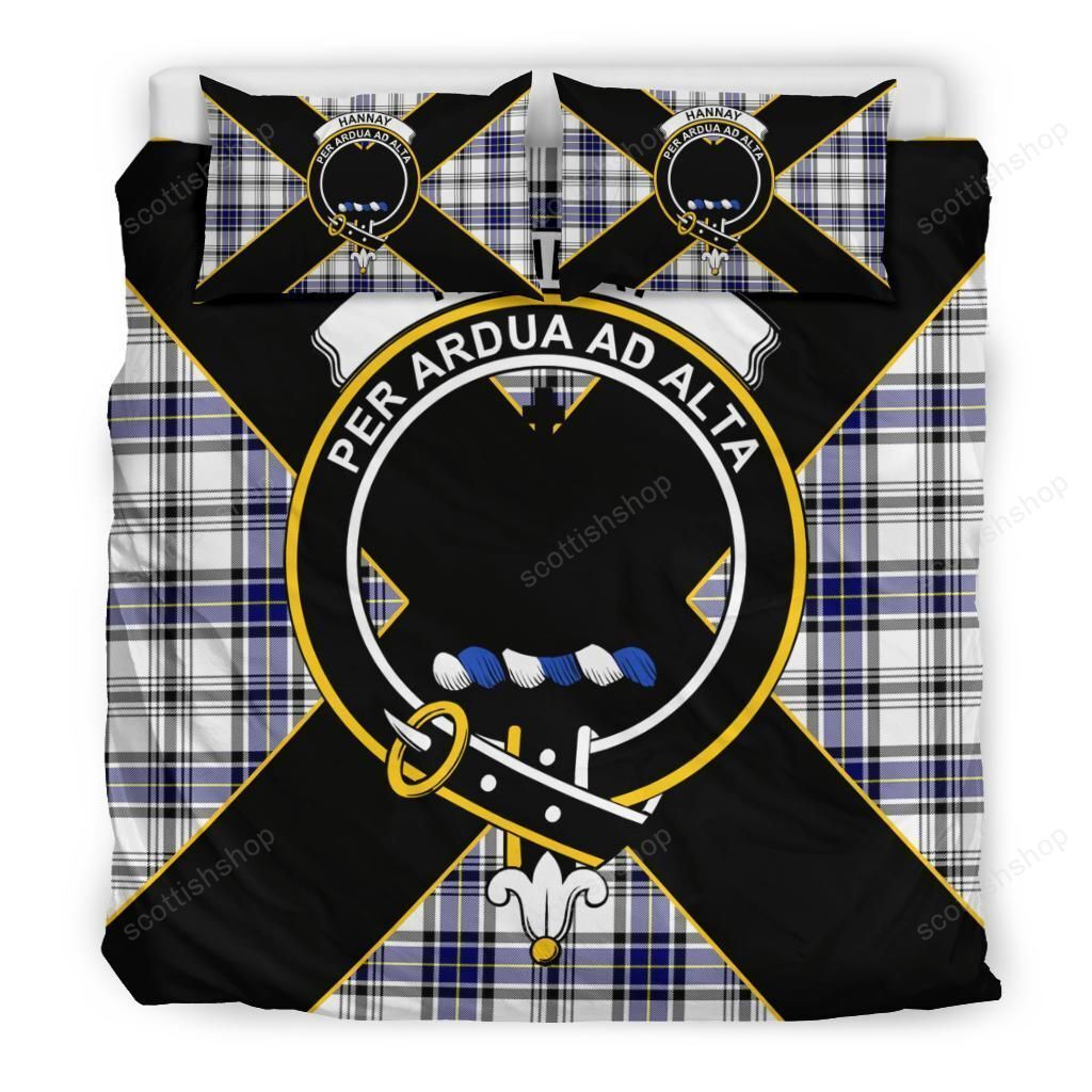 Hannay Clan Bedding Set, Scottish Tartan Hannay Clan Bedding Set Luxury Style