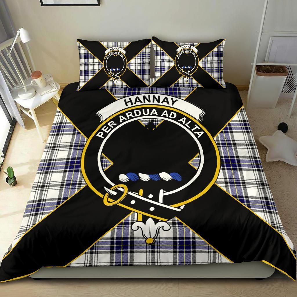 Hannay Clan Bedding Set, Scottish Tartan Hannay Clan Bedding Set Luxury Style