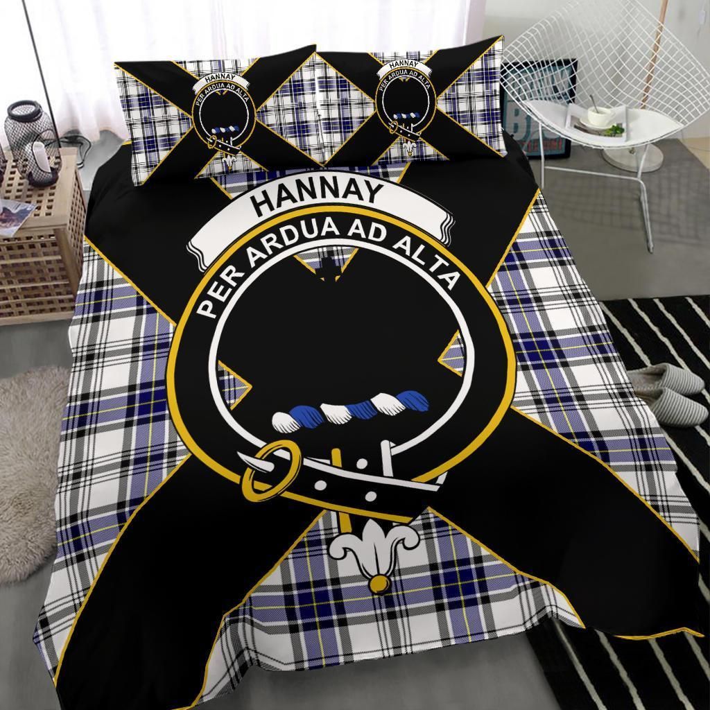 Hannay Clan Bedding Set, Scottish Tartan Hannay Clan Bedding Set Luxury Style