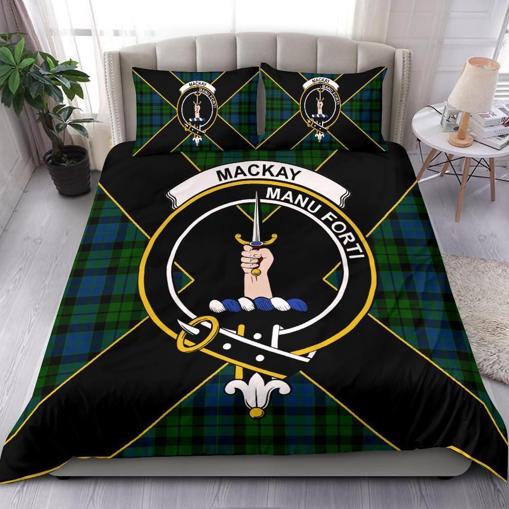 MacKay Clan Bedding Set, Scottish Tartan MacKay Clan Bedding Set Luxury Style