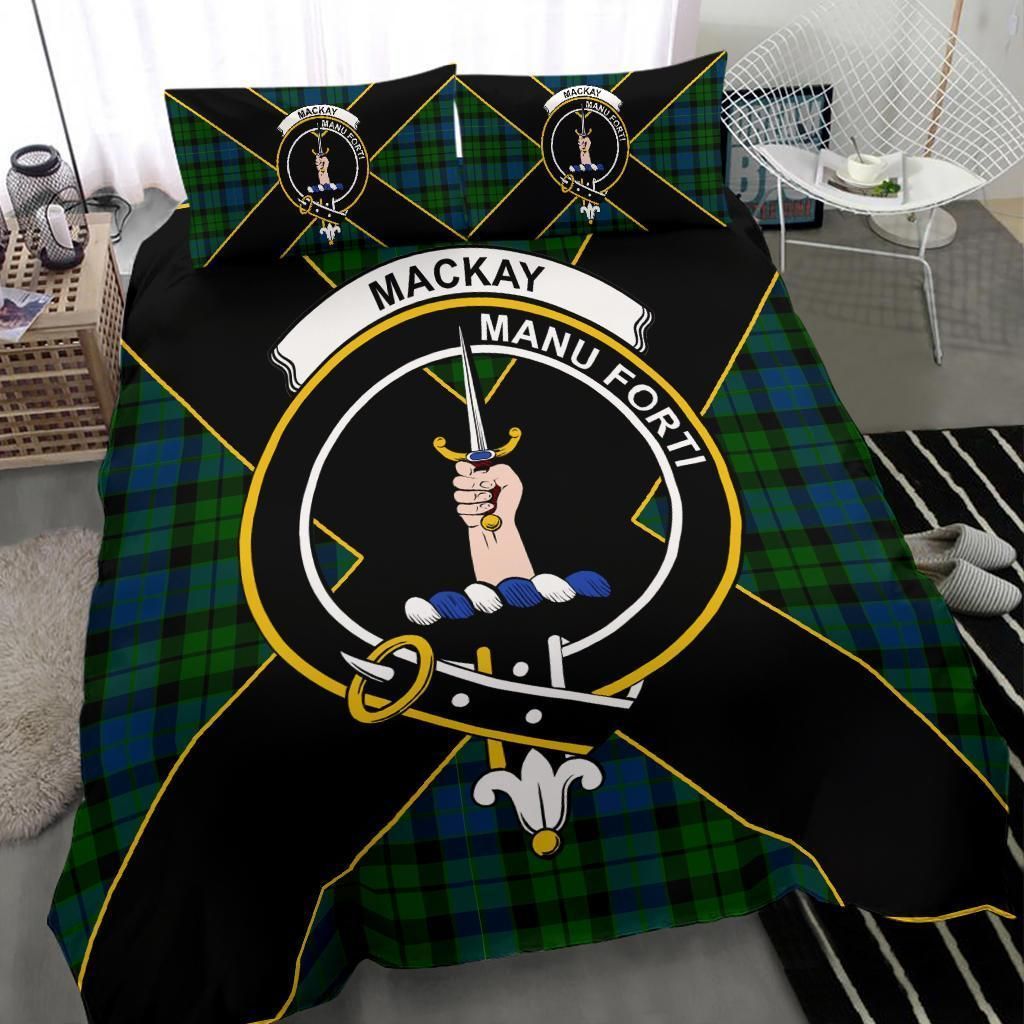 MacKay Clan Bedding Set, Scottish Tartan MacKay Clan Bedding Set Luxury Style