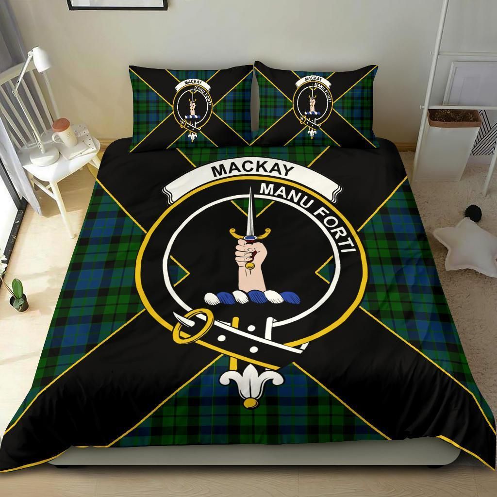 MacKay Clan Bedding Set, Scottish Tartan MacKay Clan Bedding Set Luxury Style