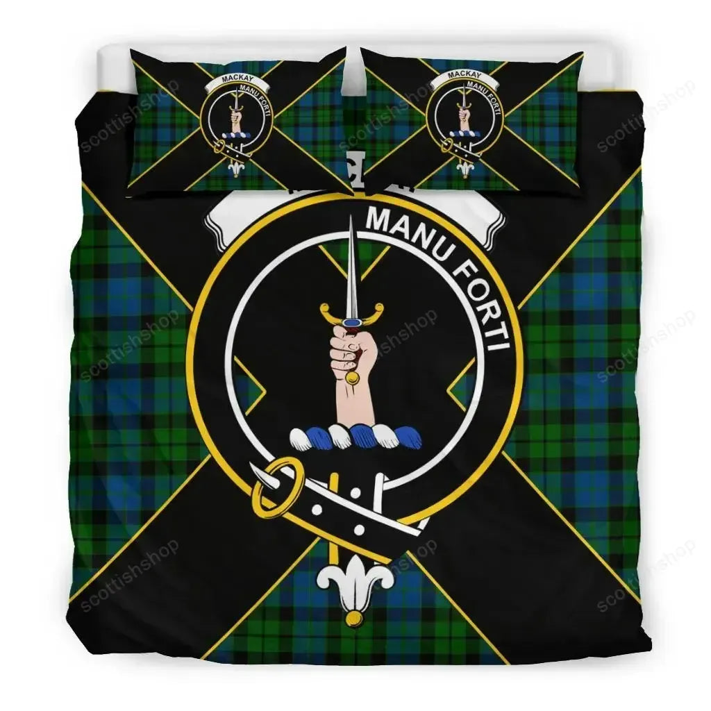 MacKay Clan Bedding Set, Scottish Tartan MacKay Clan Bedding Set Luxury Style