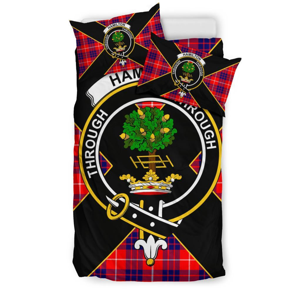 Hamilton Clan Bedding Set, Scottish Tartan Hamilton Clan Bedding Set Luxury Style