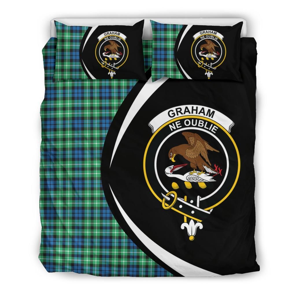 Graham Of Montrose Ancient Clan Bedding Set, Scottish Tartan Graham Of Montrose Ancient Clan Bedding Set Circle Style