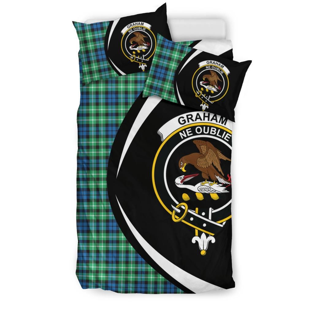 Graham Of Montrose Ancient Clan Bedding Set, Scottish Tartan Graham Of Montrose Ancient Clan Bedding Set Circle Style