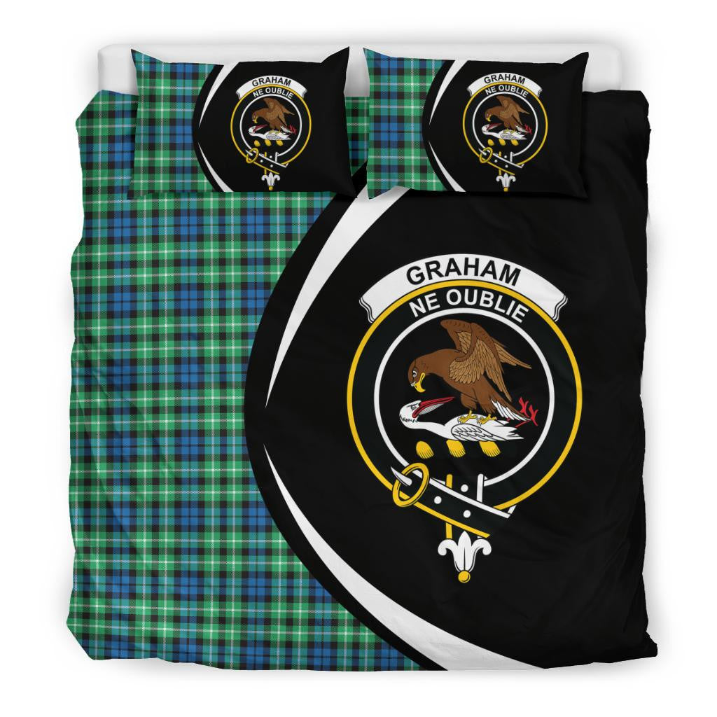 Graham Of Montrose Ancient Clan Bedding Set, Scottish Tartan Graham Of Montrose Ancient Clan Bedding Set Circle Style