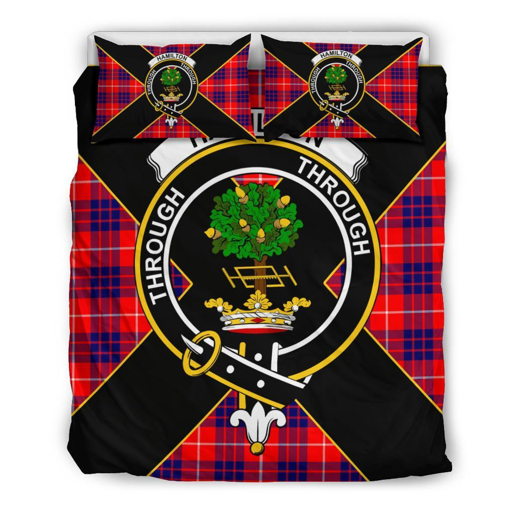 Hamilton Clan Bedding Set, Scottish Tartan Hamilton Clan Bedding Set Luxury Style
