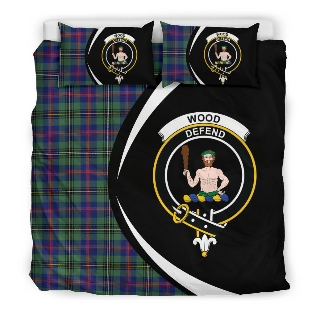 Wood Modern Clan Bedding Set, Scottish Tartan Wood Modern Clan Bedding Set Circle Style