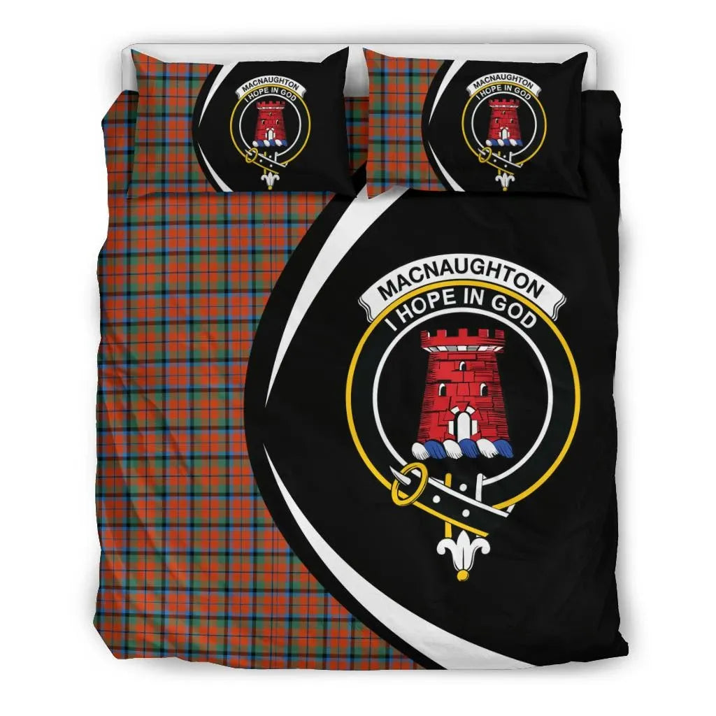 Macnaughton Ancient Clan Bedding Set, Scottish Tartan Macnaughton Ancient Clan Bedding Set Circle Style