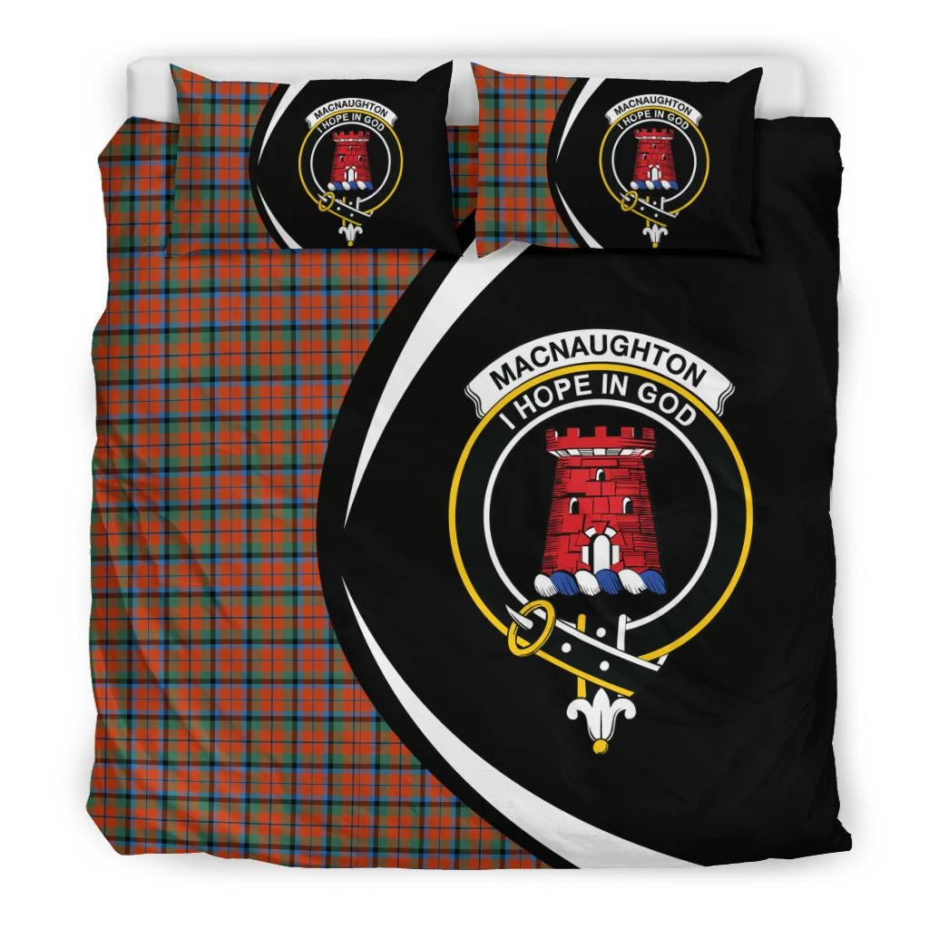 Macnaughton Ancient Clan Bedding Set, Scottish Tartan Macnaughton Ancient Clan Bedding Set Circle Style
