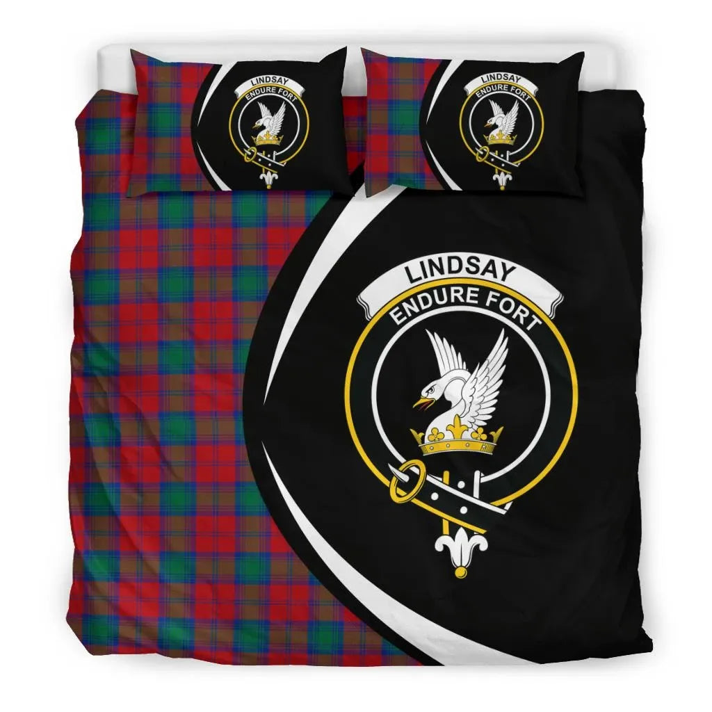 Lindsay Modern Clan Bedding Set, Scottish Tartan Lindsay Modern Clan Bedding Set Circle Style