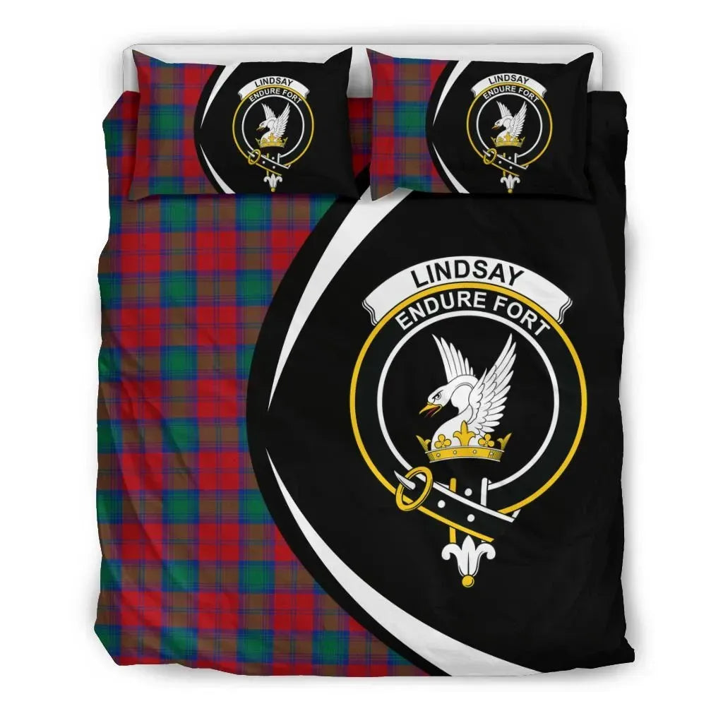 Lindsay Modern Clan Bedding Set, Scottish Tartan Lindsay Modern Clan Bedding Set Circle Style