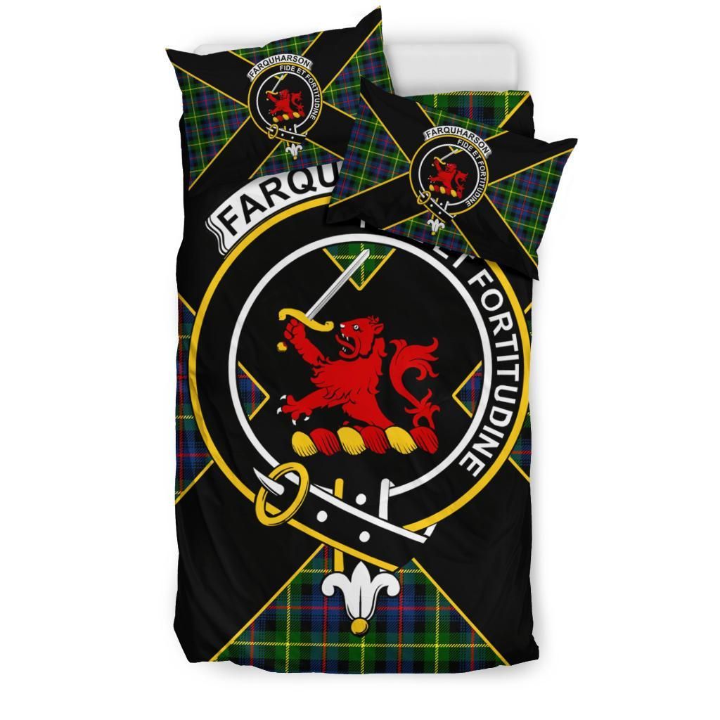 Farquharson Clan Bedding Set, Scottish Tartan Farquharson Clan Bedding Set Luxury Style