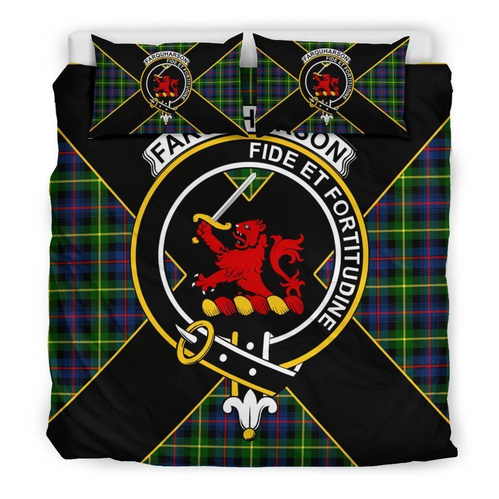 Farquharson Clan Bedding Set, Scottish Tartan Farquharson Clan Bedding Set Luxury Style
