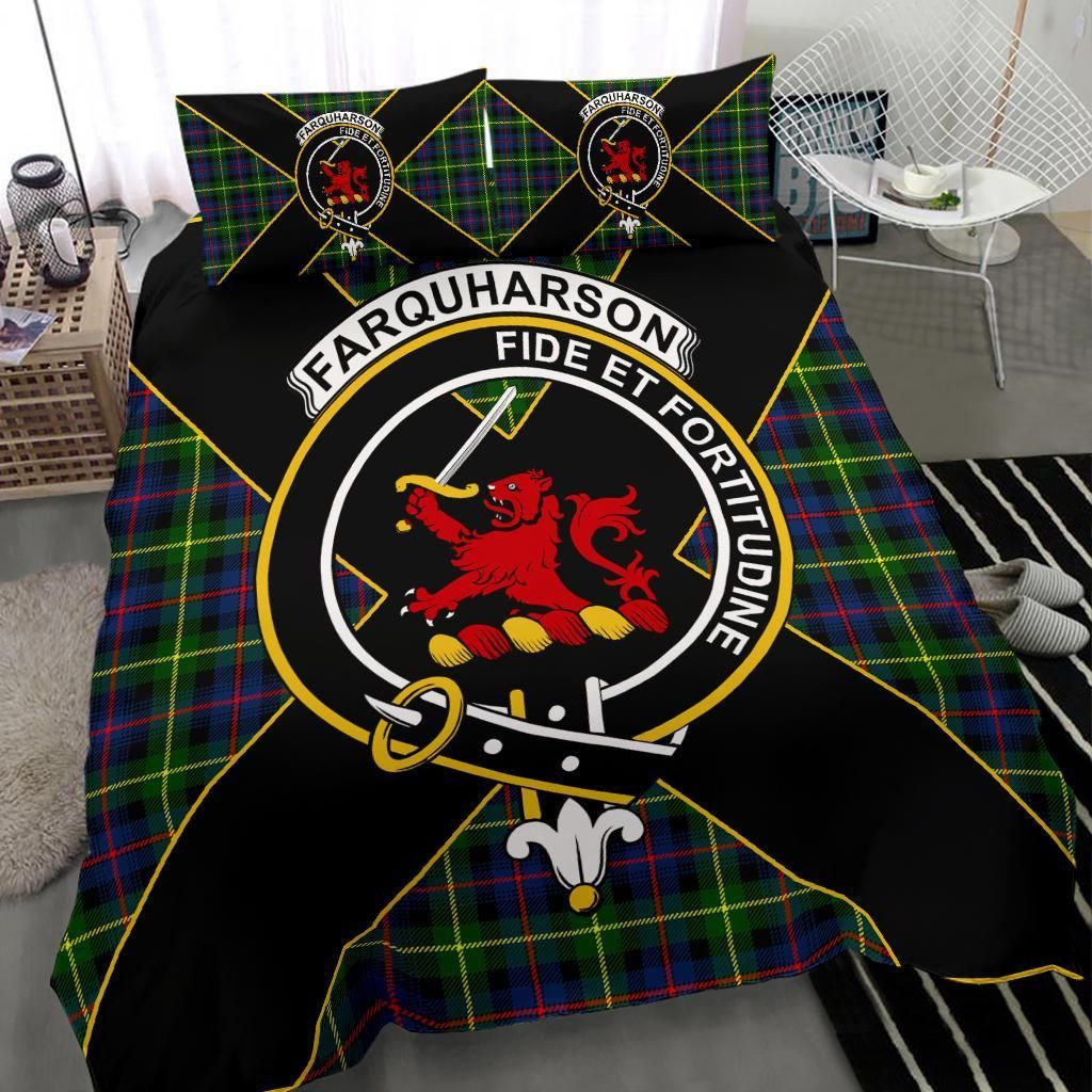 Farquharson Clan Bedding Set, Scottish Tartan Farquharson Clan Bedding Set Luxury Style