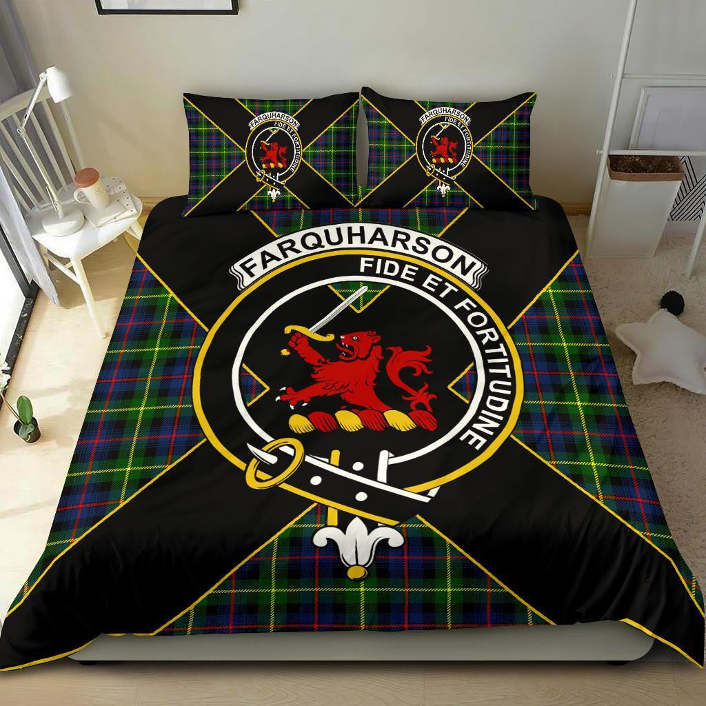 Farquharson Clan Bedding Set, Scottish Tartan Farquharson Clan Bedding Set Luxury Style