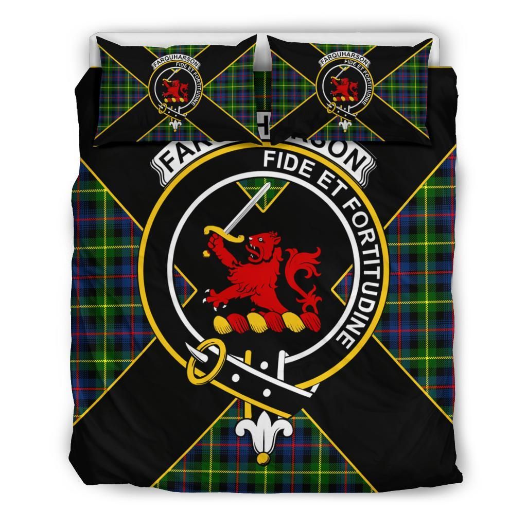 Farquharson Clan Bedding Set, Scottish Tartan Farquharson Clan Bedding Set Luxury Style
