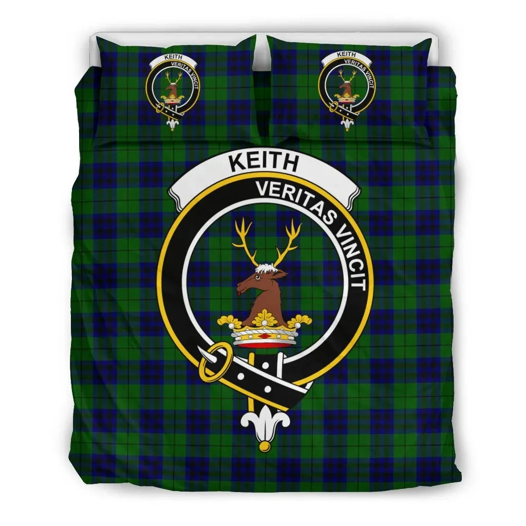 Keith Clan Bedding Set, Scottish Tartan Keith Clan Bedding Set Crest Style
