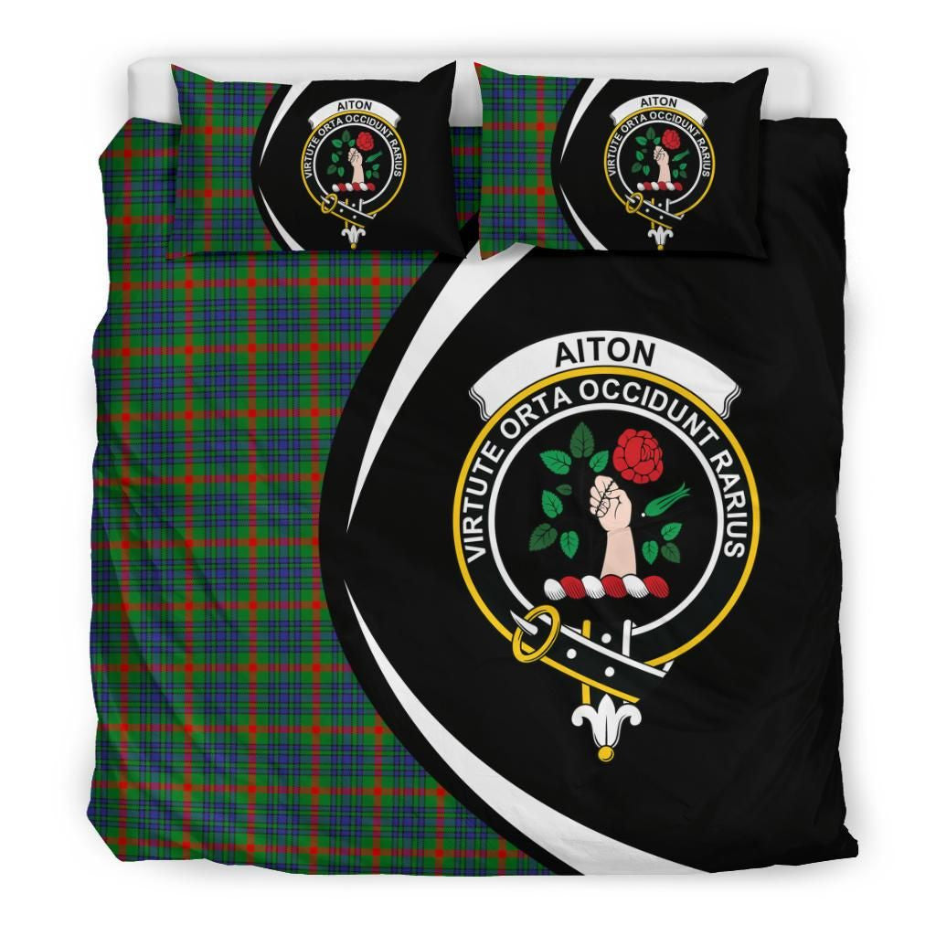 Aiton Clan Bedding Set, Scottish Tartan Aiton Clan Bedding Set Circle Style