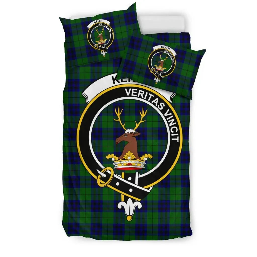 Keith Clan Bedding Set, Scottish Tartan Keith Clan Bedding Set Crest Style