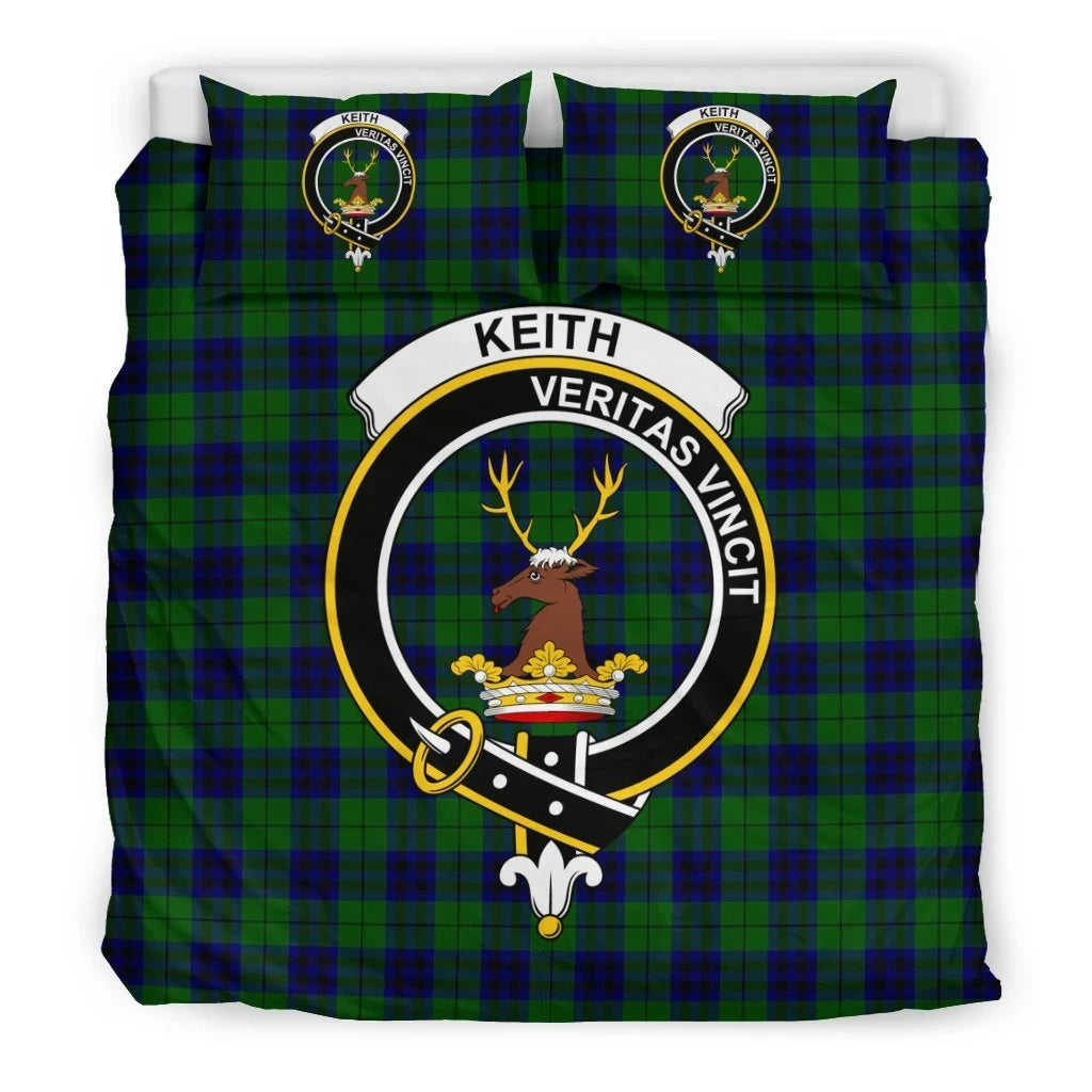 Keith Clan Bedding Set, Scottish Tartan Keith Clan Bedding Set Crest Style