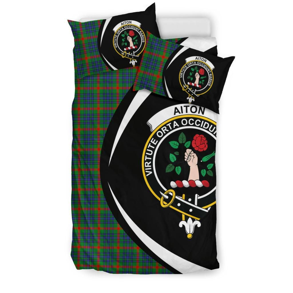Aiton Clan Bedding Set, Scottish Tartan Aiton Clan Bedding Set Circle Style