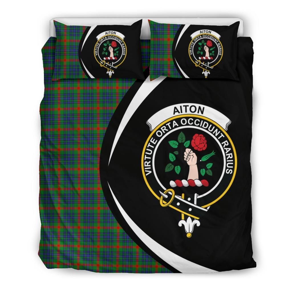 Aiton Clan Bedding Set, Scottish Tartan Aiton Clan Bedding Set Circle Style