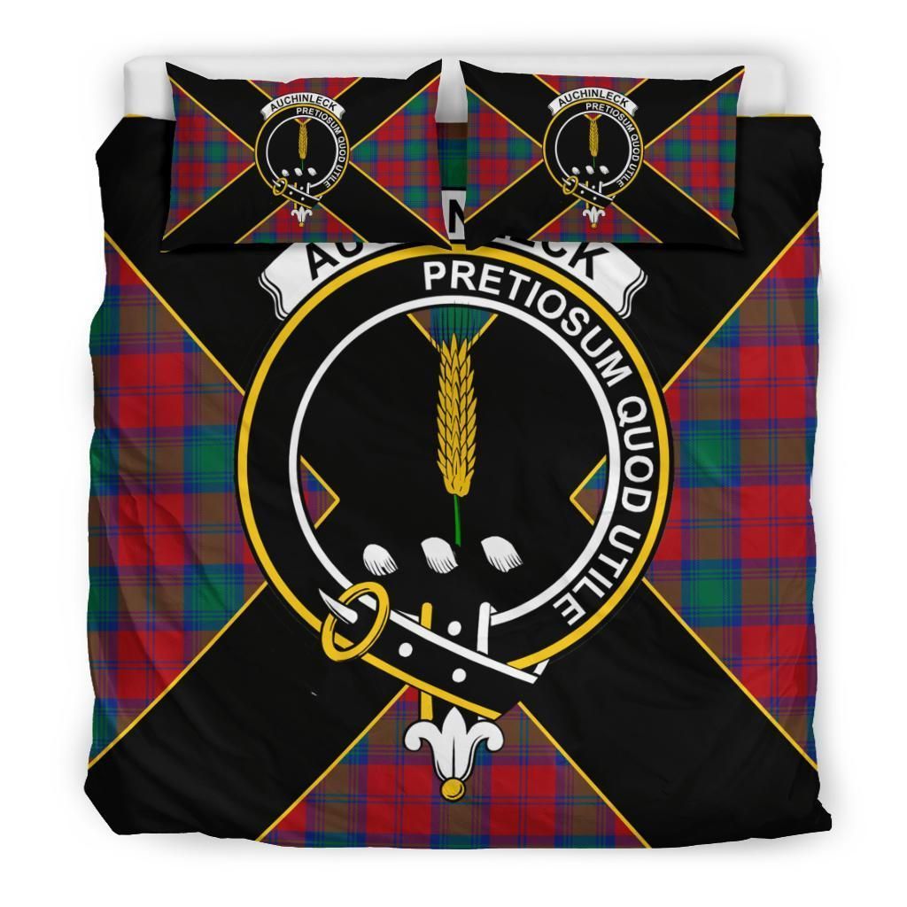 Auchinleck Clan Bedding Set, Scottish Tartan Auchinleck Clan Bedding Set Luxury Style