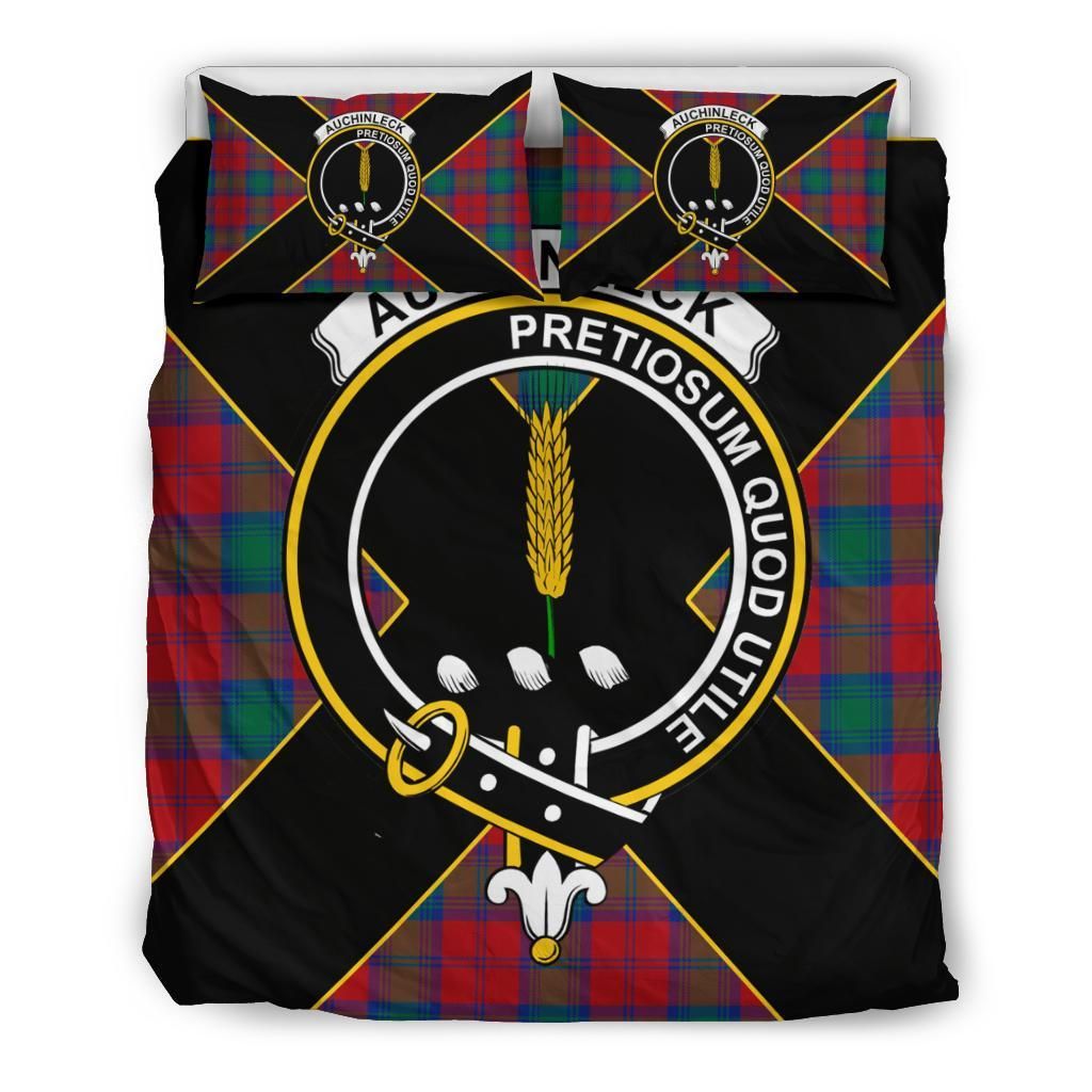 Auchinleck Clan Bedding Set, Scottish Tartan Auchinleck Clan Bedding Set Luxury Style