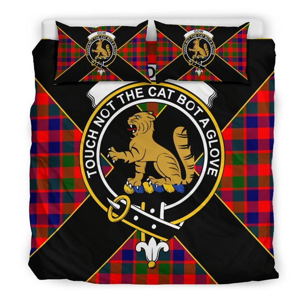 Gow (or McGouan) Clan Bedding Set, Scottish Tartan Gow (or McGouan) Clan Bedding Set Luxury Style