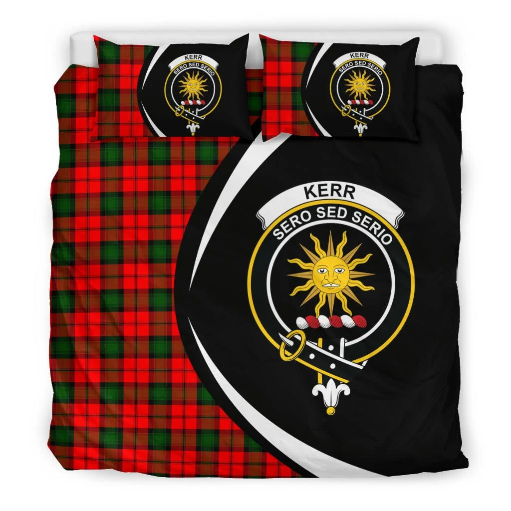 Kerr Modern Clan Bedding Set, Scottish Tartan Kerr Modern Clan Bedding Set Circle Style