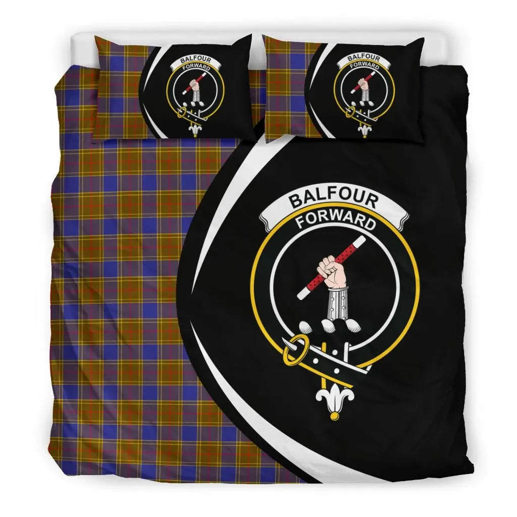 Balfour Modern Clan Bedding Set, Scottish Tartan Balfour Modern Clan Bedding Set Circle Style